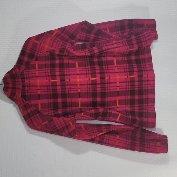 Columbia pink plaid fleece quarter zip top size M great condition - Picture 4 of 5
